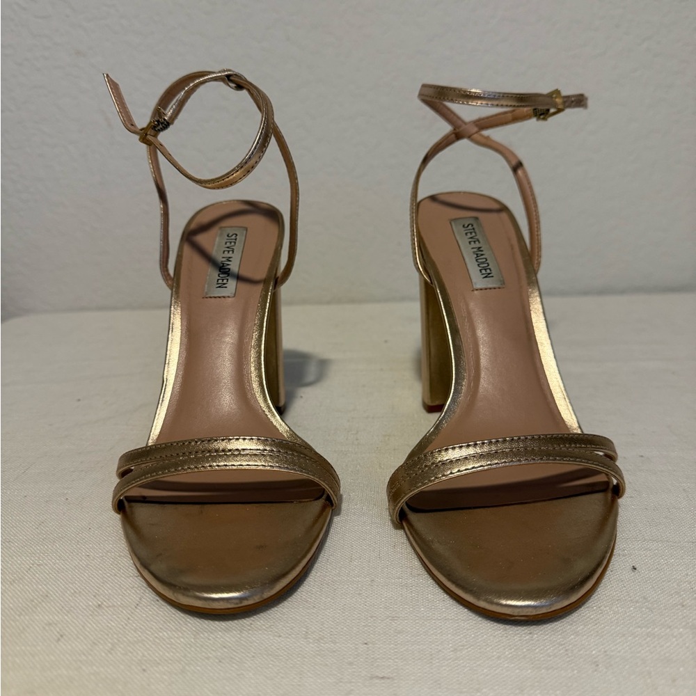 Steve Madden Metallic Gold Heels